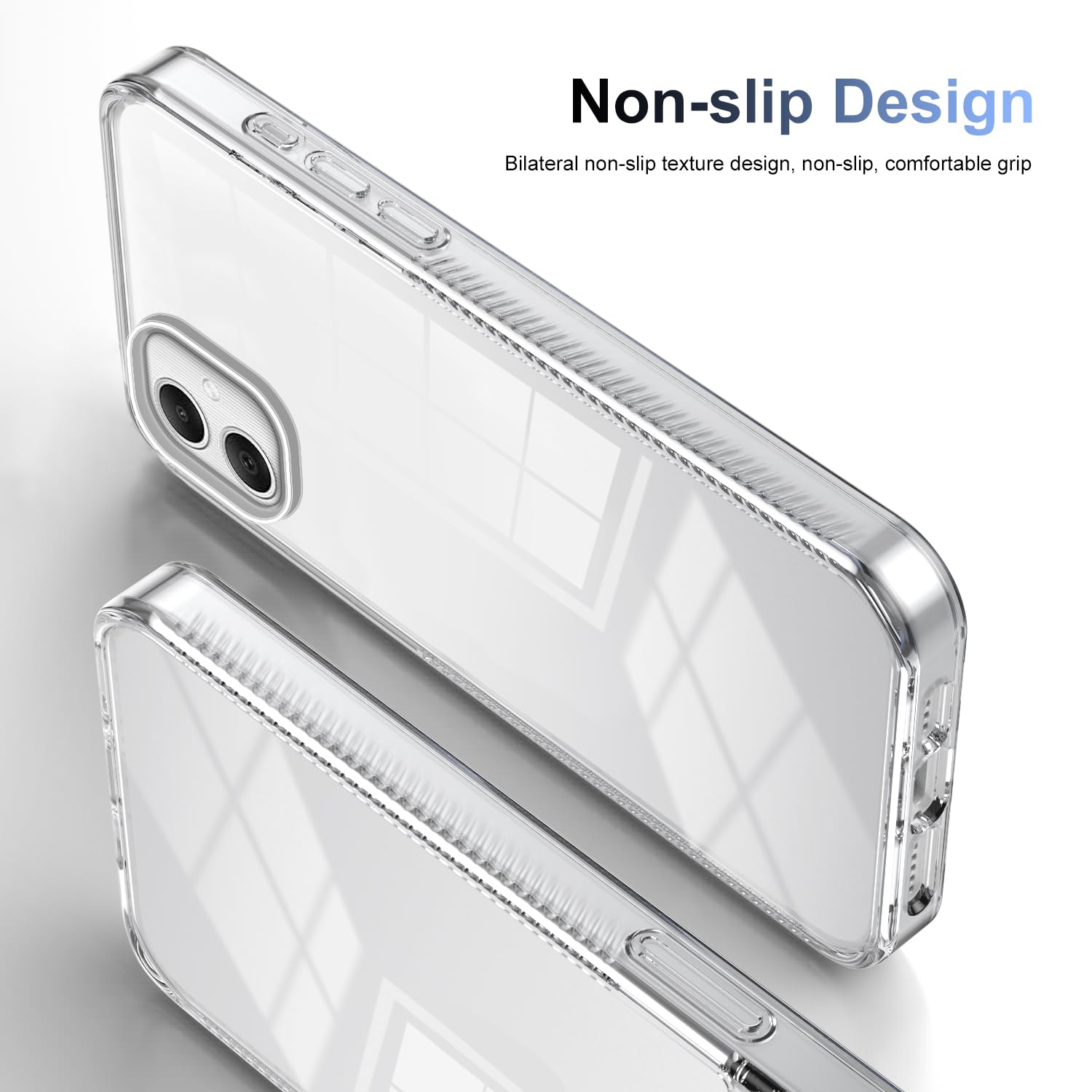 Custodia Trasparente 2 In 1 Per Oppo A98 5G CPH2529 - Cover Rigida In PC + Morbida TPU, Protezione Antiurto E Fotocamera, Bianca
