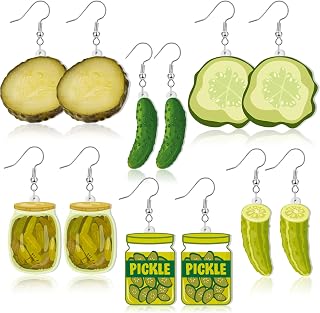 Nosiny 6 Pairs Funny Acrylic Dangle Earring Jewelry