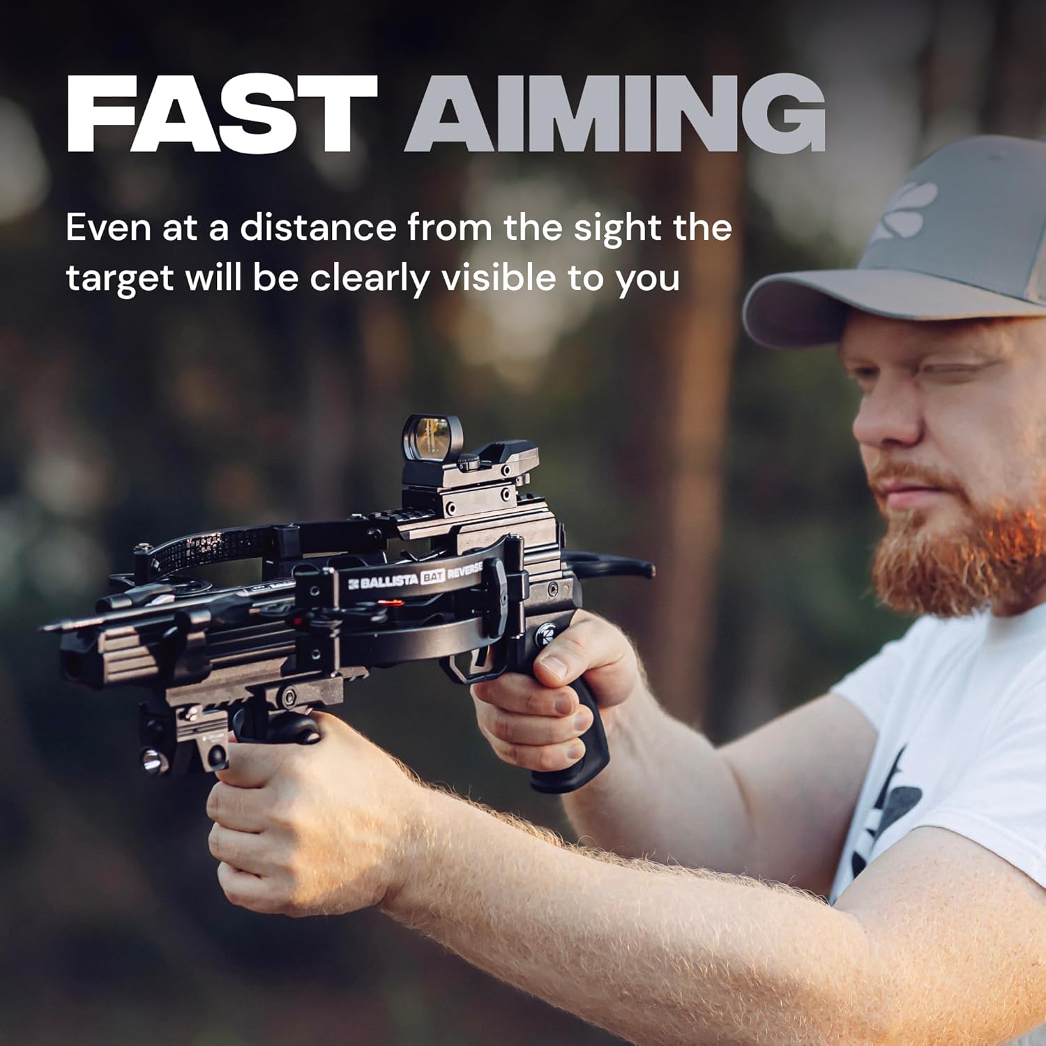 BALLISTA 1x23x34mm Tactical Reflex Green Red Dot Sight Optic with 20mm Rail Mount for Hunting Shooting, Battery Included