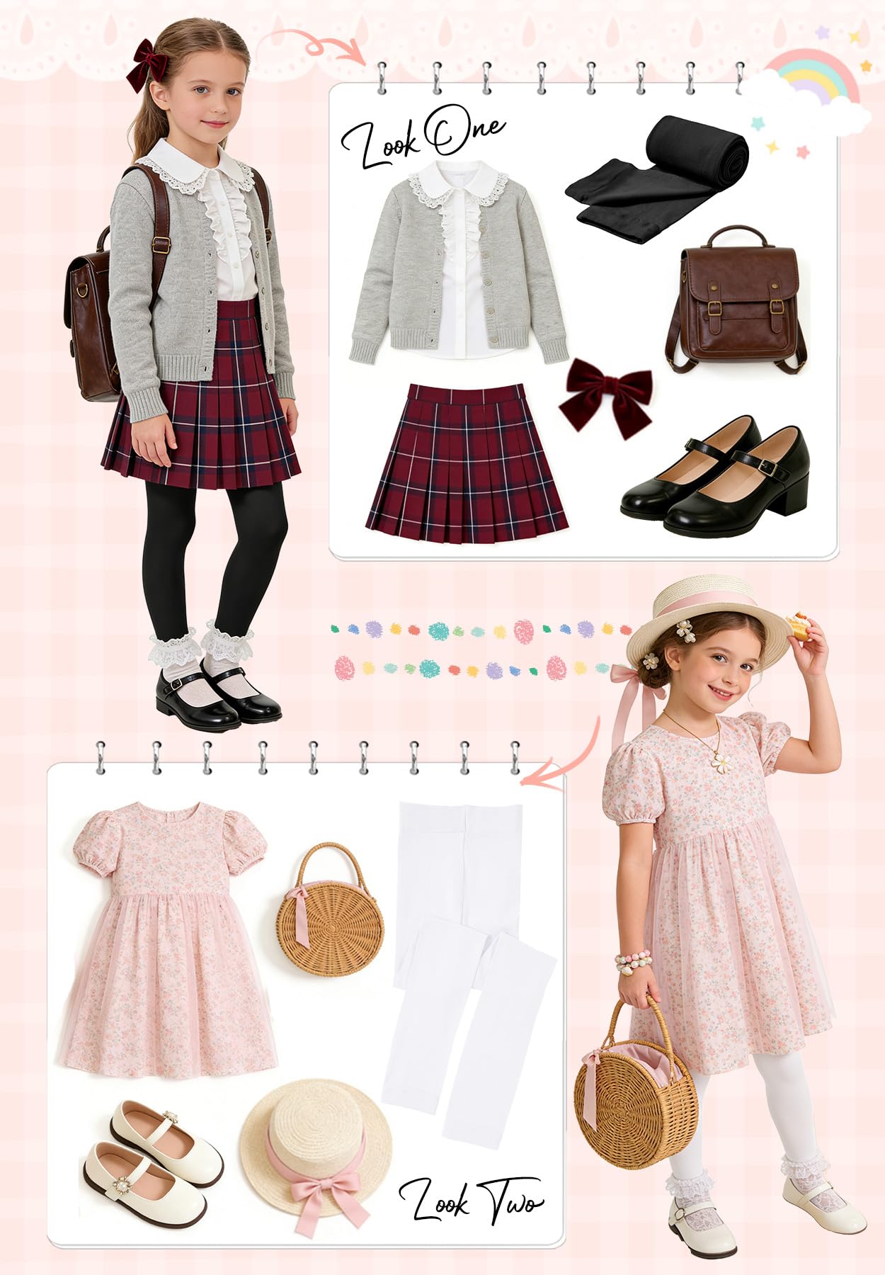 Zando 2 Pairs Girls Footless Ballet Tights Kids Ultra Soft Dance Sockings Toddler Stretch Gymnastics Leggings Pantyhose - 5