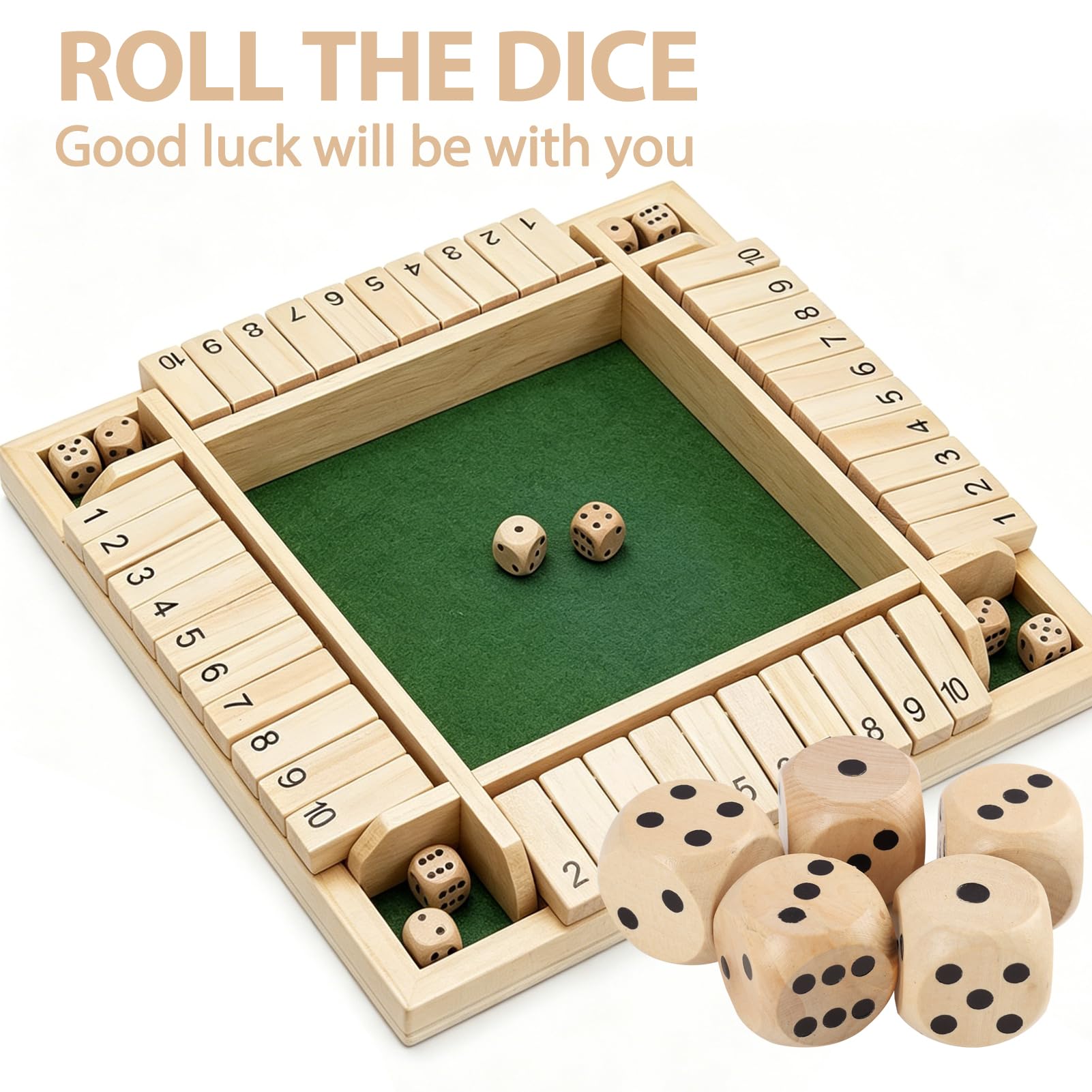 6 grands cubes en bois (30 mm), jeu de dés en bois naturel, grands cubes en bois pour jeux de société, jeux éducatifs, pour des applications polyvalentes 6 grands cubes en bois (30 mm), jeu de dés en bois naturel, grands cubes en bois pour jeux de société, jeux éducatifs, pour des applications polyvalentes