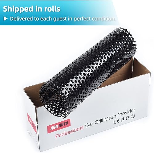 Miniatura 42 de AggAuto Malla universal para parrilla de automóvil de 40 x 13 pulgadas, de acero inoxidable revestido de cloruro de polivinilo, rejilla