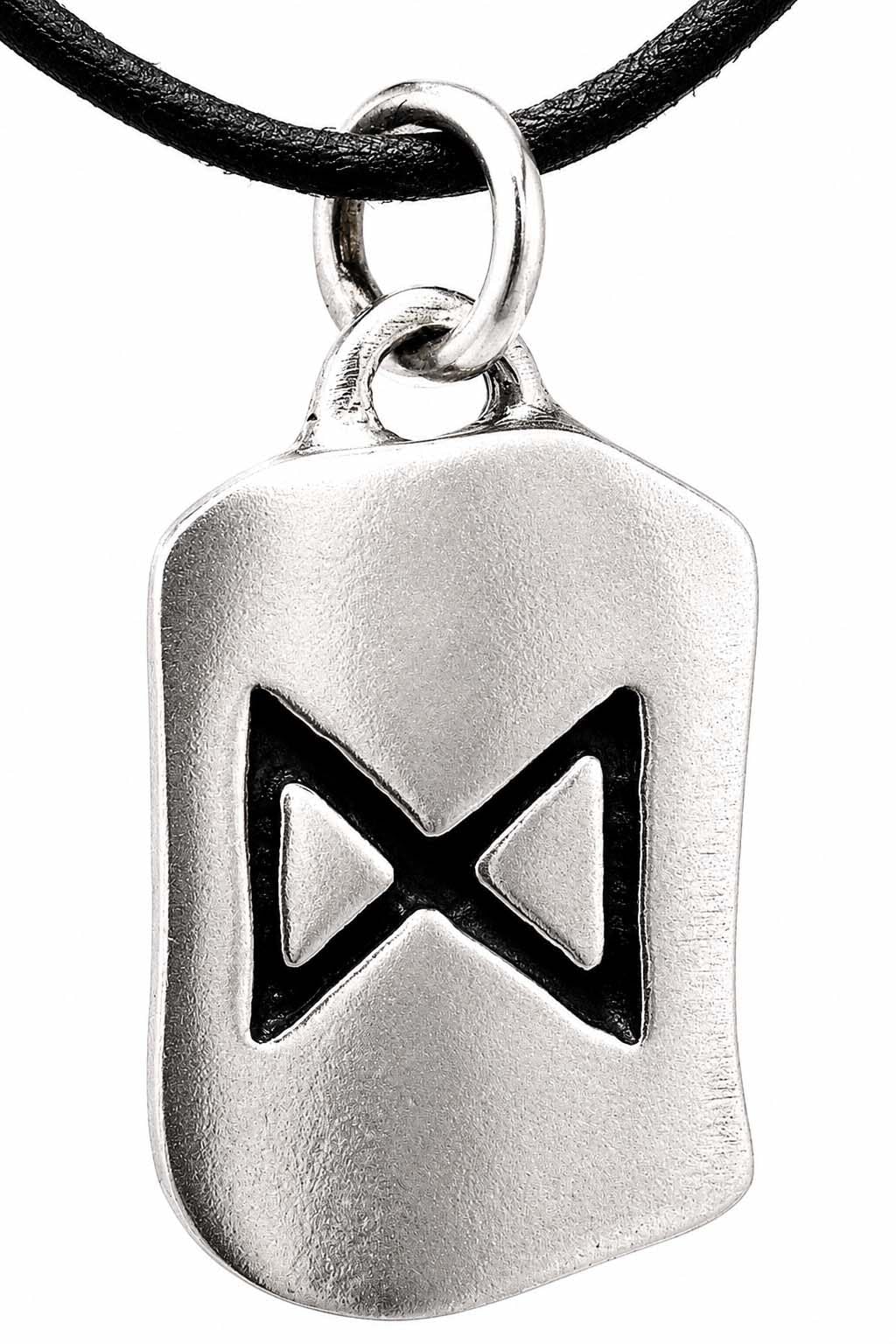 Kiss of Leather Runen Anhänger Dagaz aus 925 Sterling Silber Nr. 157