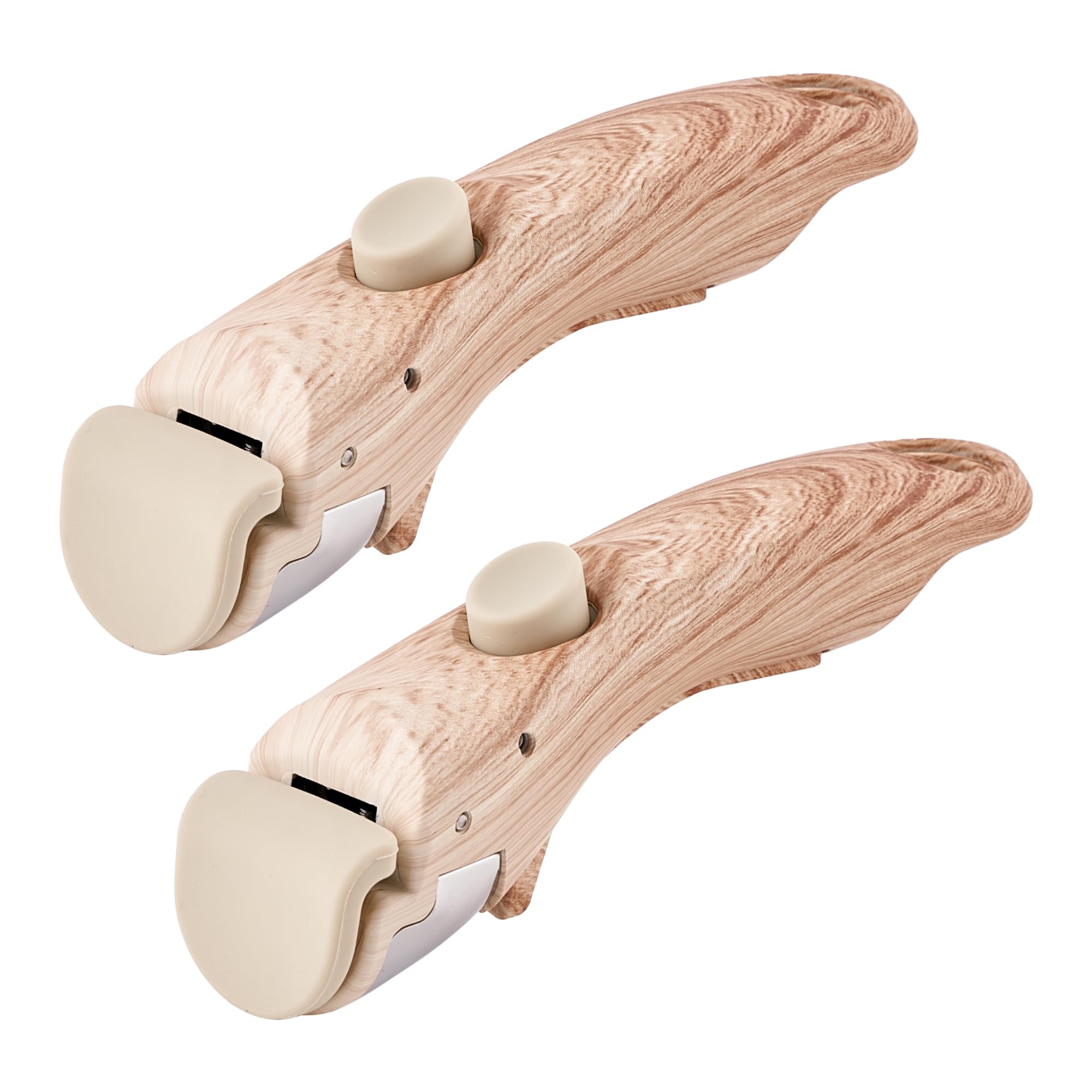 RIOVARM 2-Piece Removable Frying Pan Handles, Removable Handle for Stackable Cookware Set, Bakelite Handle with Wood Grain, Handles for Pan & Pot, Handle for Universal Pan