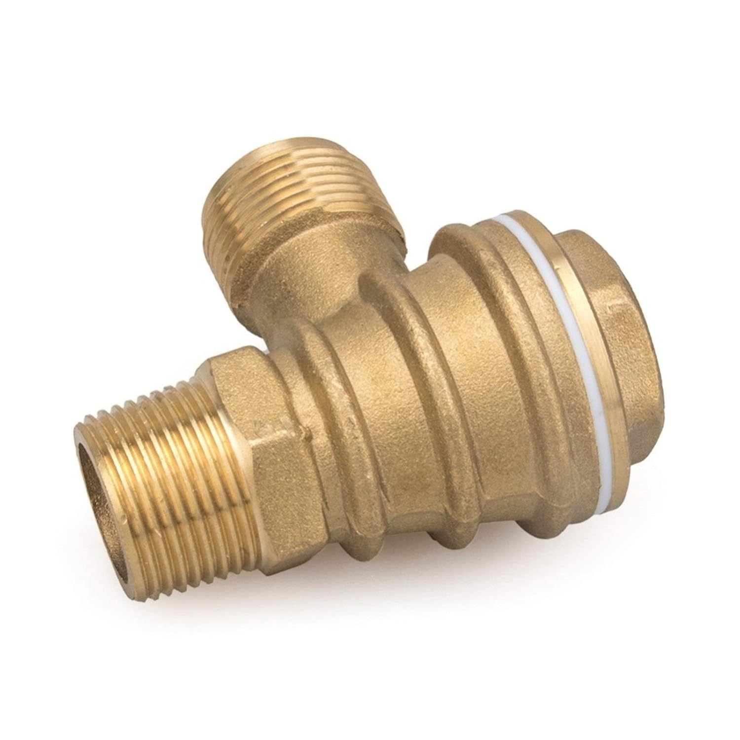 1Pcs Pure Copper with Heat Sink Vertical 3 Port Return Valve/Check Valve Connector Tool for Air Compressor High Hardness(26x10x26mm)