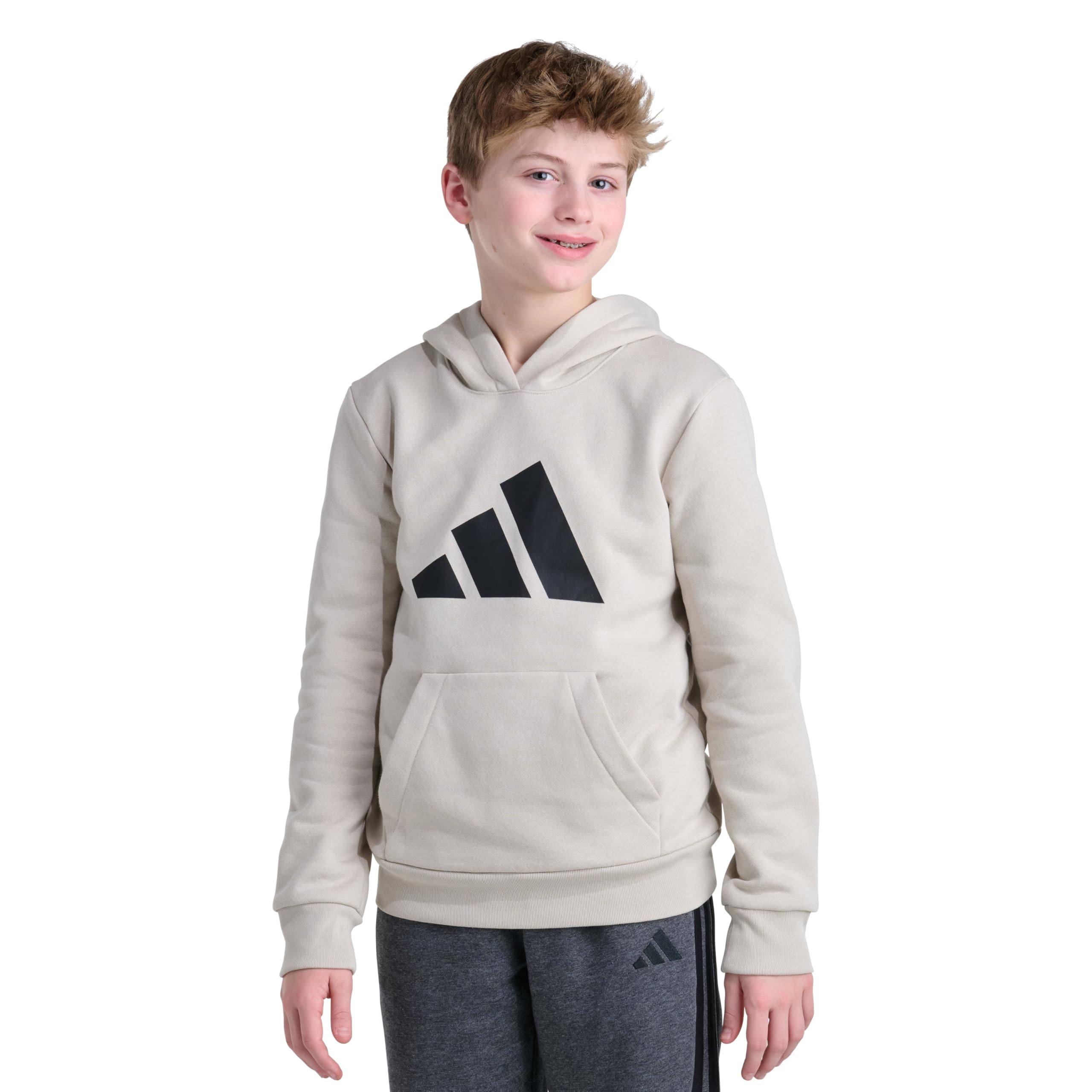 Boys Long Sleeve Essential Big Logo Fleece Pullover Hoodie