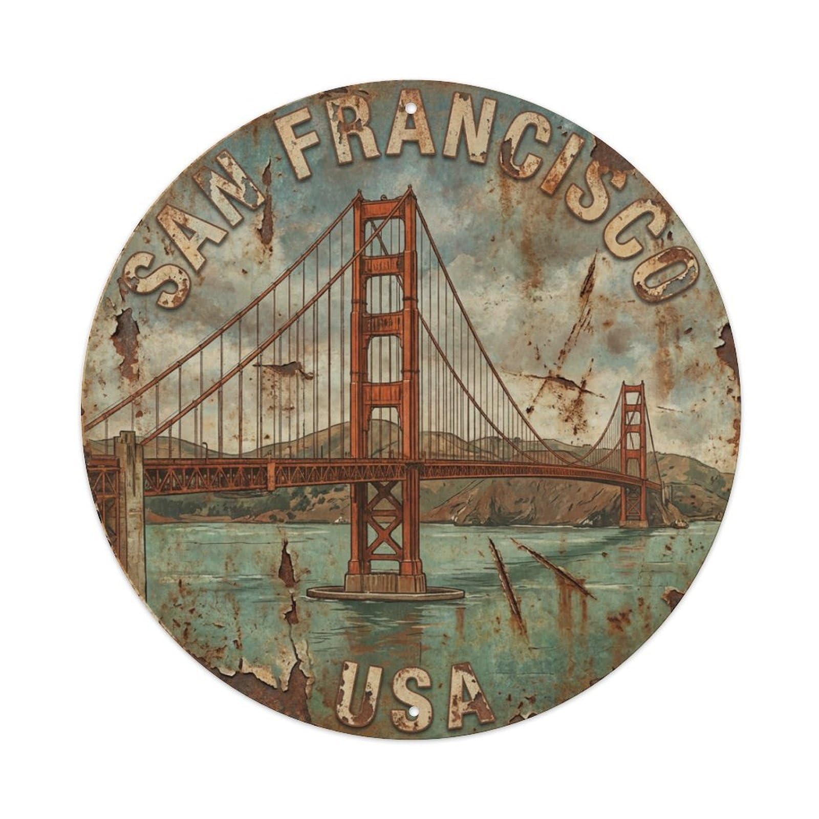 Galvaxio Style Usa Vintage Travel San Francisco Metal Tin Sign