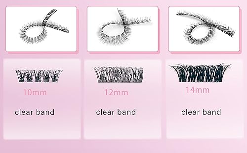 Miniatura 8 de TRZLIFE 72 extensiones de pestañas individuales para crear un estilo de pestañas personales fácilmente súper natural y cómodo, banda transparente,