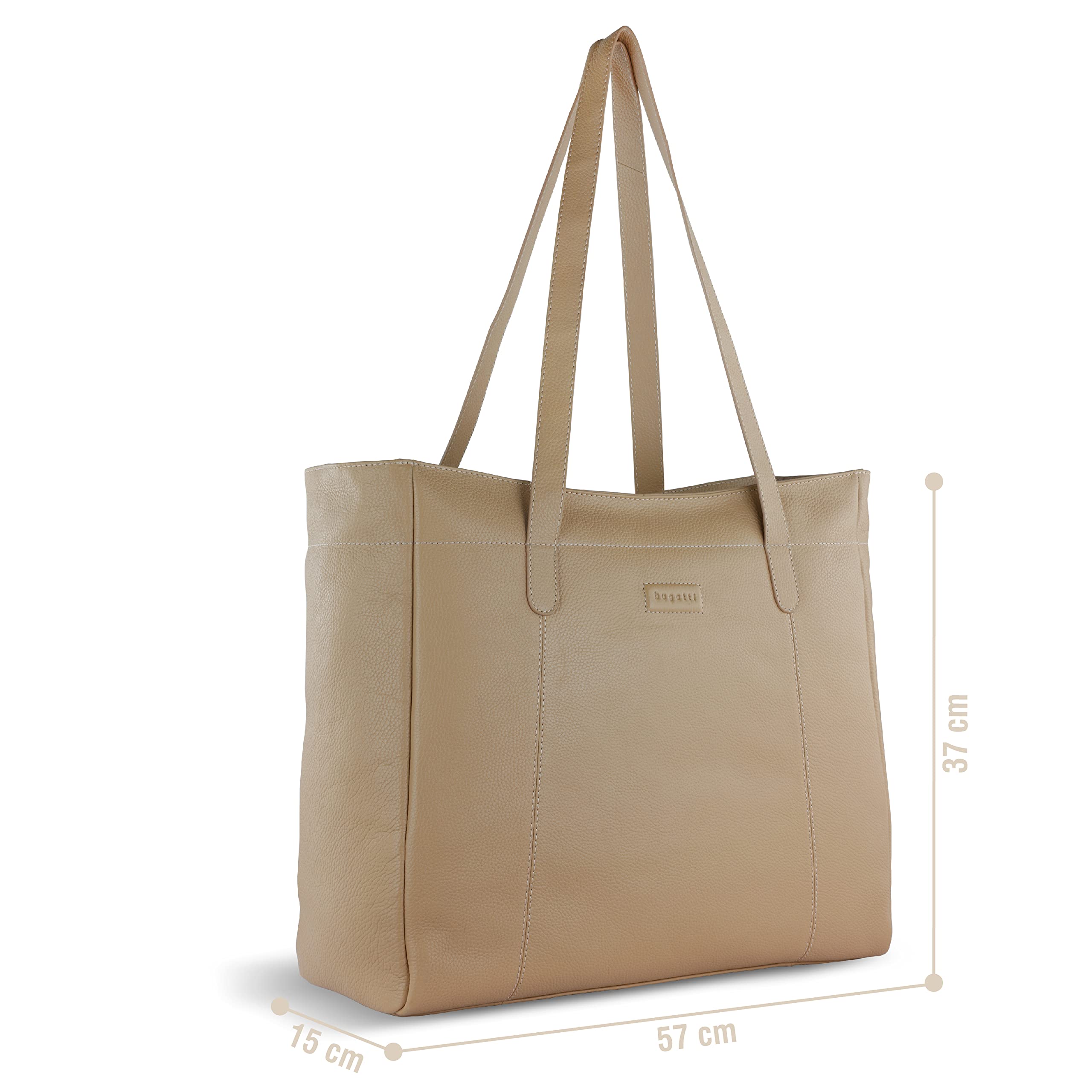 bugatti ELSA Reisetasche aus Leder, Weekender für den Urlaub, Gymtasche für Sport, Sand