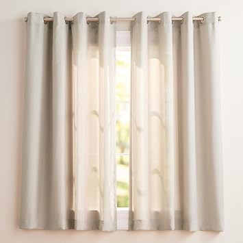 Exclusive Home Loha Linen Grommet Top Curtain Panel Pair, 54"x63", Beige