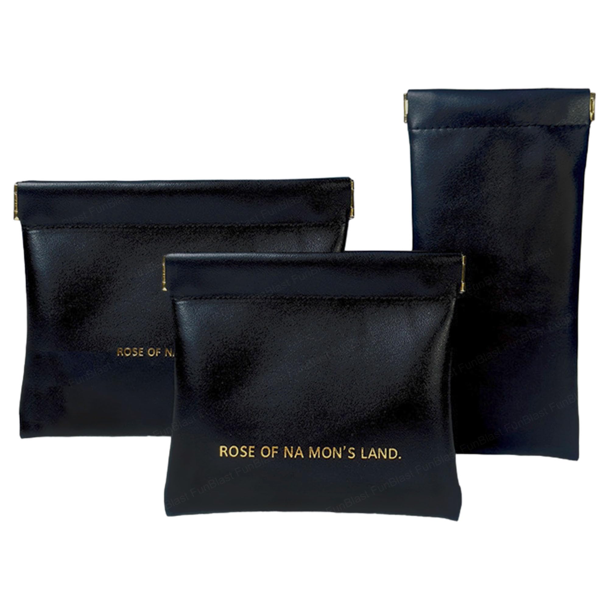FunBlast Small Pouches for Women - 3 Pcs Mini Multipurpose Pouch for Purse, Waterproof Self-Closing Portable Travel Makeup Pouch, Small Purse for Hand bags, Coin Purse for Girls & Women (Black)