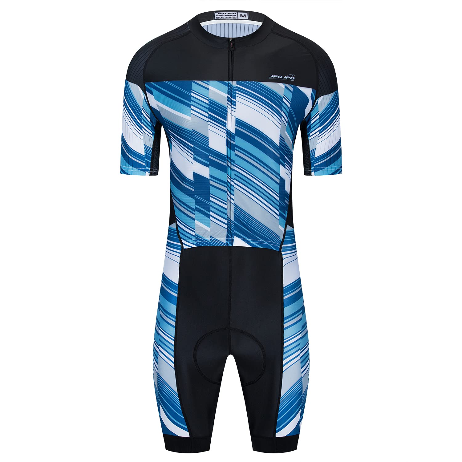JPOJPO Herren Triathlon Anzug Radtrikot Set MTB Kurzarm Shorts mit Gel Pad Sportanzug