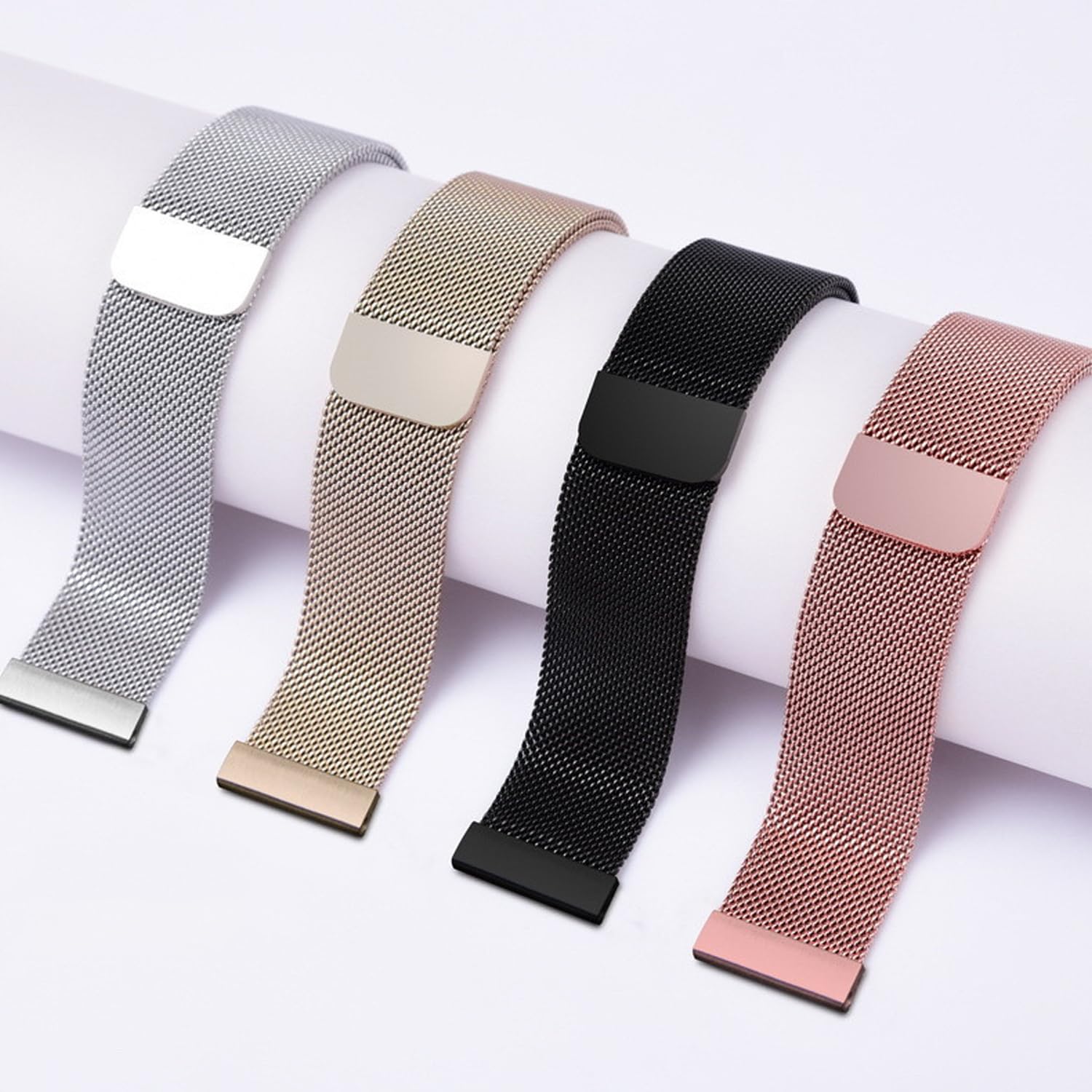 18mm 19mm 20mm 22mm Pasek ze stali nierdzewnej o szerokości do zegarka Garmin/Galaxy/Amazfit/Huawei, uniwersalny Pasek zamienny.