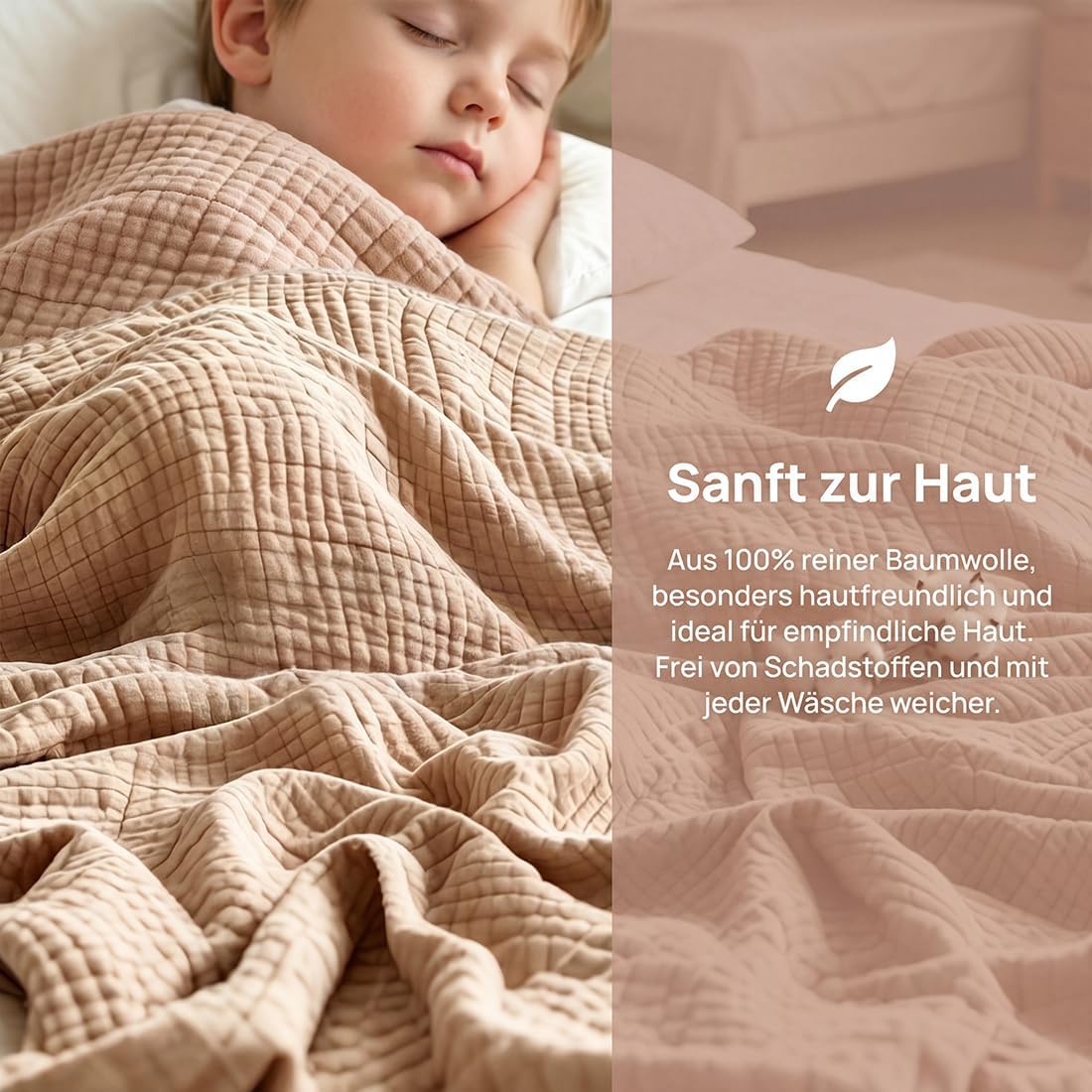 Sanfte Musselindecke 150x200 cm aus 100% Baumwolle, Leichte Musselin Decke Erwachsene für Sommer - Atmungsaktive Kuscheldecke & Tagesdecke für Sofa, Couch und Bett (Frisches Grün,150×200 cm)