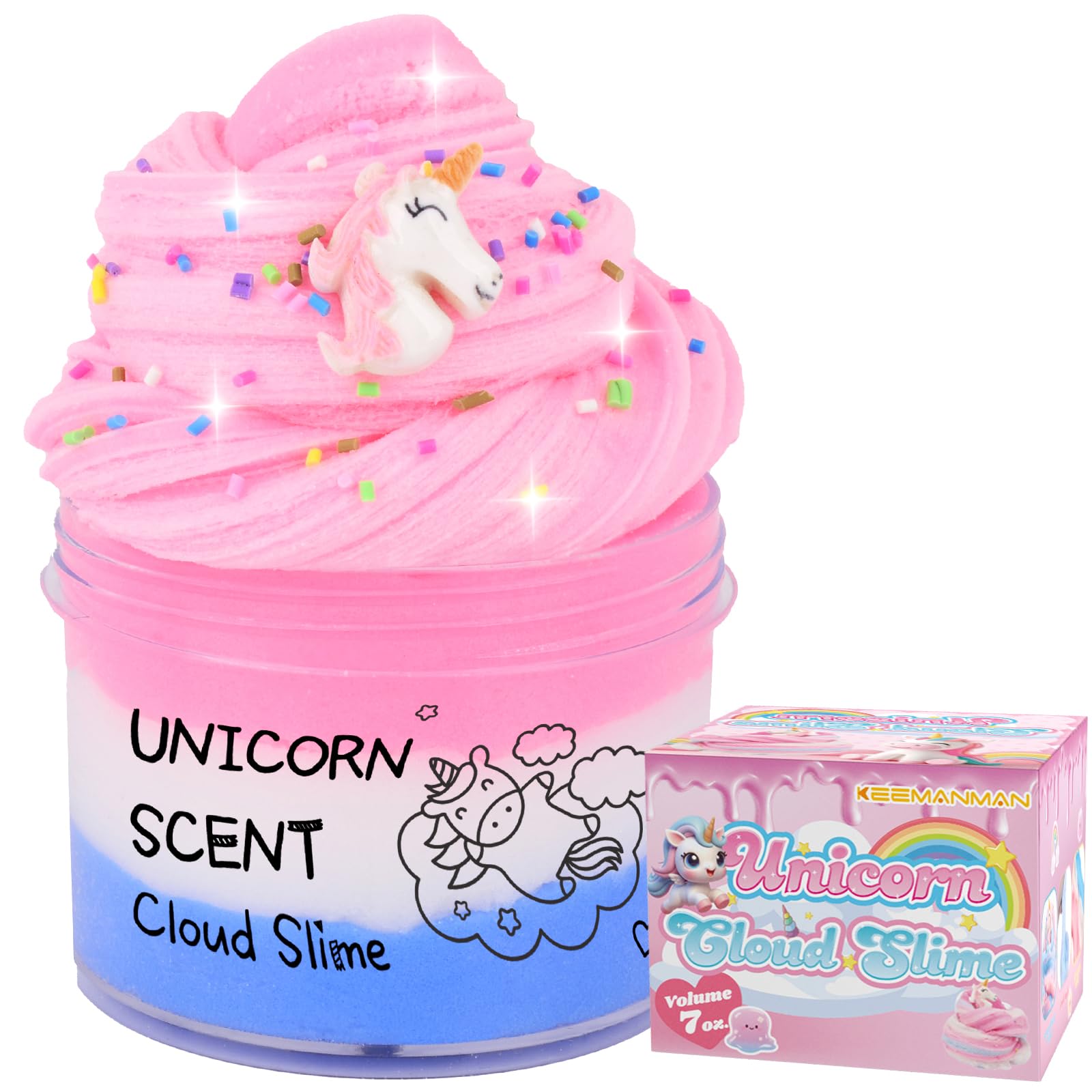 Slime Nuvola Unicorno, Kit Slime Profumato 200g Giocattoli Bambini, Accessori Carini Preppy per Ragazze e Ragazzi, Regali Compleanno Teenager 6-12 Anni, Omaggi Festa e Regali Calze 8-13 Anni
