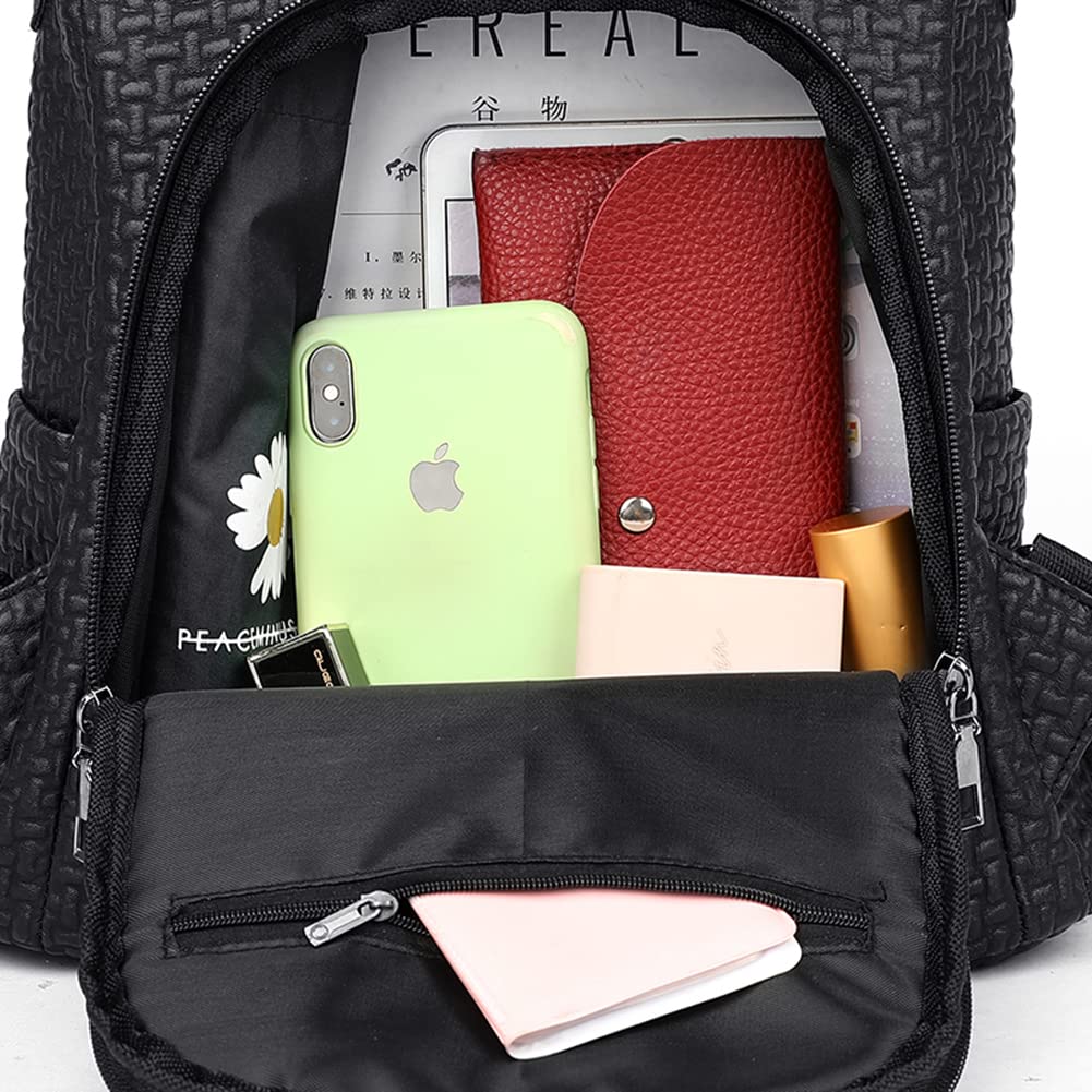 Zaino Donna Antifurto Elegante Borse a Tracolla Impermeabile PU Pelle Borse a Zainetto Multifunzionale Zaino Scuola Viaggio Lavoro Daypack