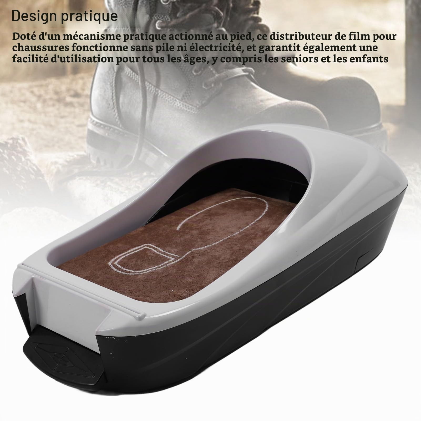 Distributeur Automatique de Couvre-chaussures - Porte-Couvre-Chaussures Intelligent, Pratique et Économique, Protège le Sol, Design Moderne, Pour Maison, Bureau, Hotel