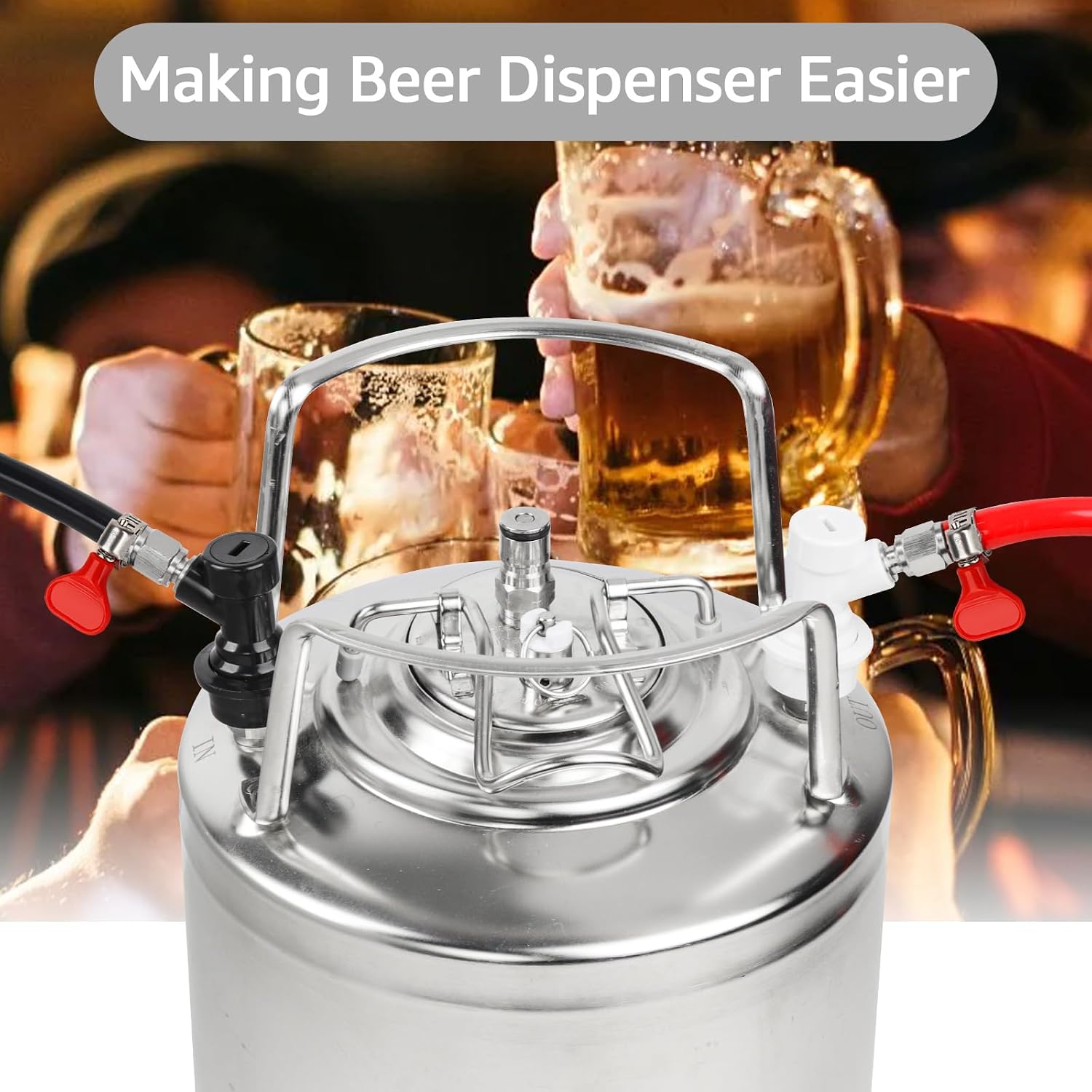Ball Lock Keg Post Quick Disconnect Set Corny Keg Connectors