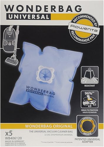 Rowenta WB406120 Wonderbag, Papier, Weiß, 17 x 6 x 6