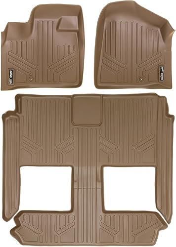 Miniatura 1 de MAXLINER - Juego de alfombrillas de 3 filas para Dodge Grand CaravanChrysler Town & Country 2008-2018 (solo Stow'n Go)