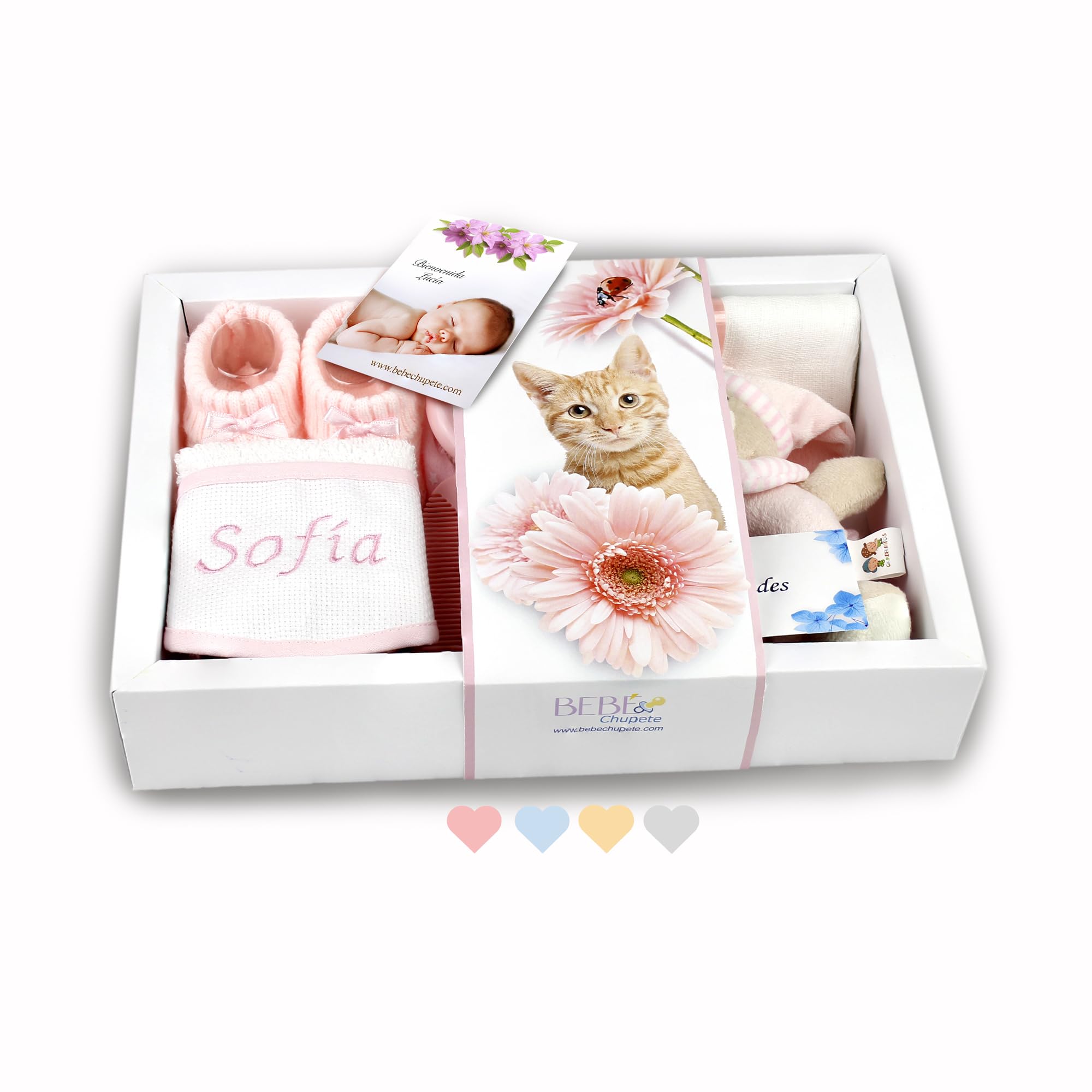 BEBÉCHUPETE Regalos bebes recien nacidos originales personalizados - Cosas para bebes recien nacidos - Primera puesta bebe recien nacido - Regalo bebe recien nacido niña/o - Cestas bebe (Rosa)