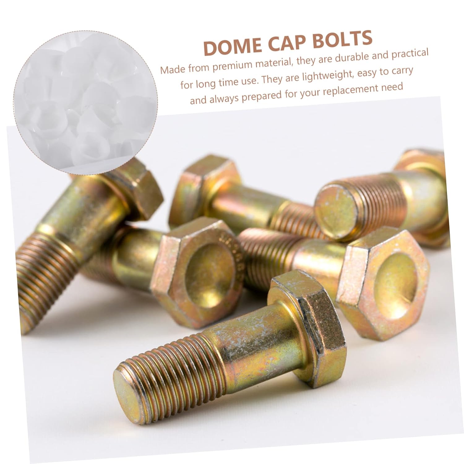 145pcs Black Rubber Dome Bolt Nut Covers with White Caps Weather Resistant Plastic Screw Protection for Bolts Easy Installation and Finish Enhancement