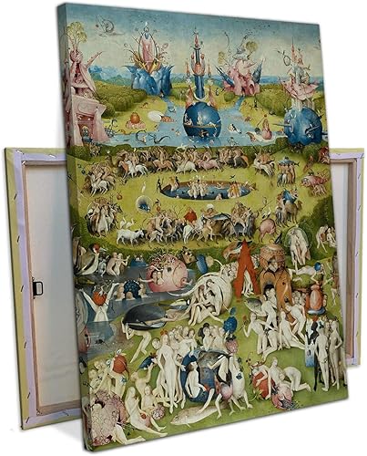 Vista 2 de QUNYAAE Hieronymus Bosch The Garden of Earthly Delights Poster Decorative Painting Canvas Wall Art Living Room Posters Bedroom Painting