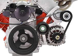 ICT Billet LS Camaro Low Mount Alternator Bracket for Electric Water Pump with Tensioner Compatible with 1998 to 2002 Chevy Camaro LS1 and Pontiac GTO LS2 Billet Aluminum LSX 551667EWP-2