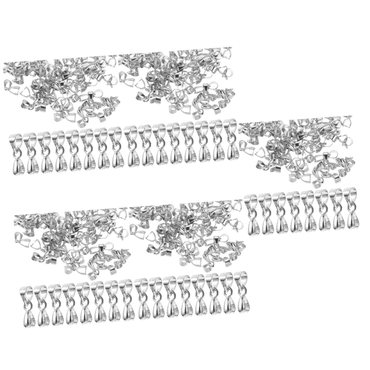 Tofficu 5 Set Fibbia Pendente Fermagli Per Ciondoli Di Gioielli Catena Kit Per Realizzare Braccialetti Kit Per La Creazione Di Gioielli Kit Di Perline Filo Argento Silver 100 Pezzi * 5