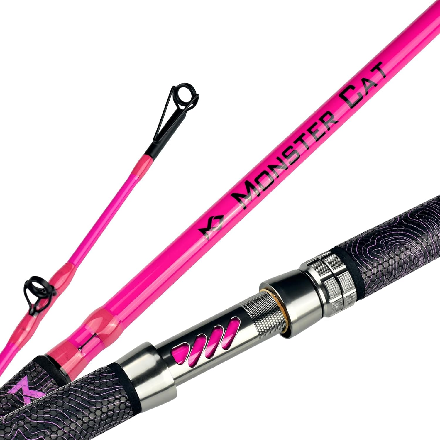Monster Catfish Fishing Rod, 1 Piece 7’ Glow with Black Light Catfishing Casting Rods Heavy