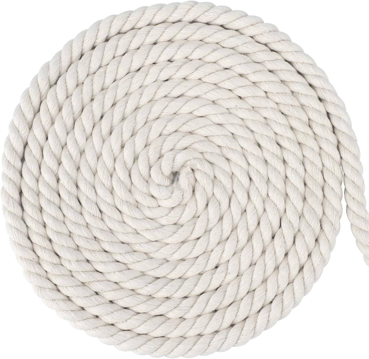 Thick Rope 10mm Macrame Rope White 15M Soft Cotton Rope for Garden ...