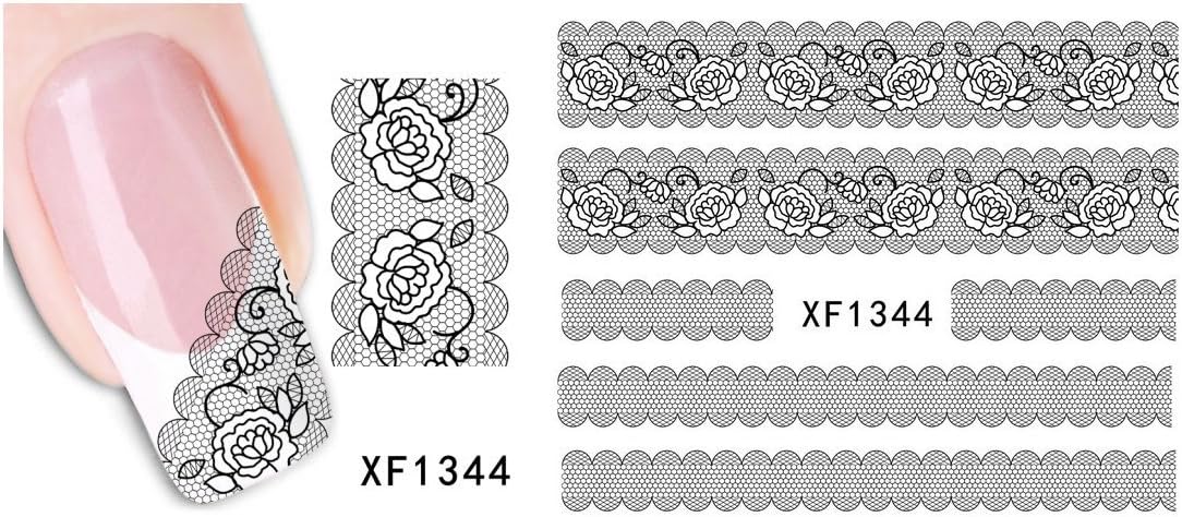 Amazon Nicedeco ネイルシール 黒 レース バラ オシャレ 並行輸入品 Nicedeco シール ステッカー 通販