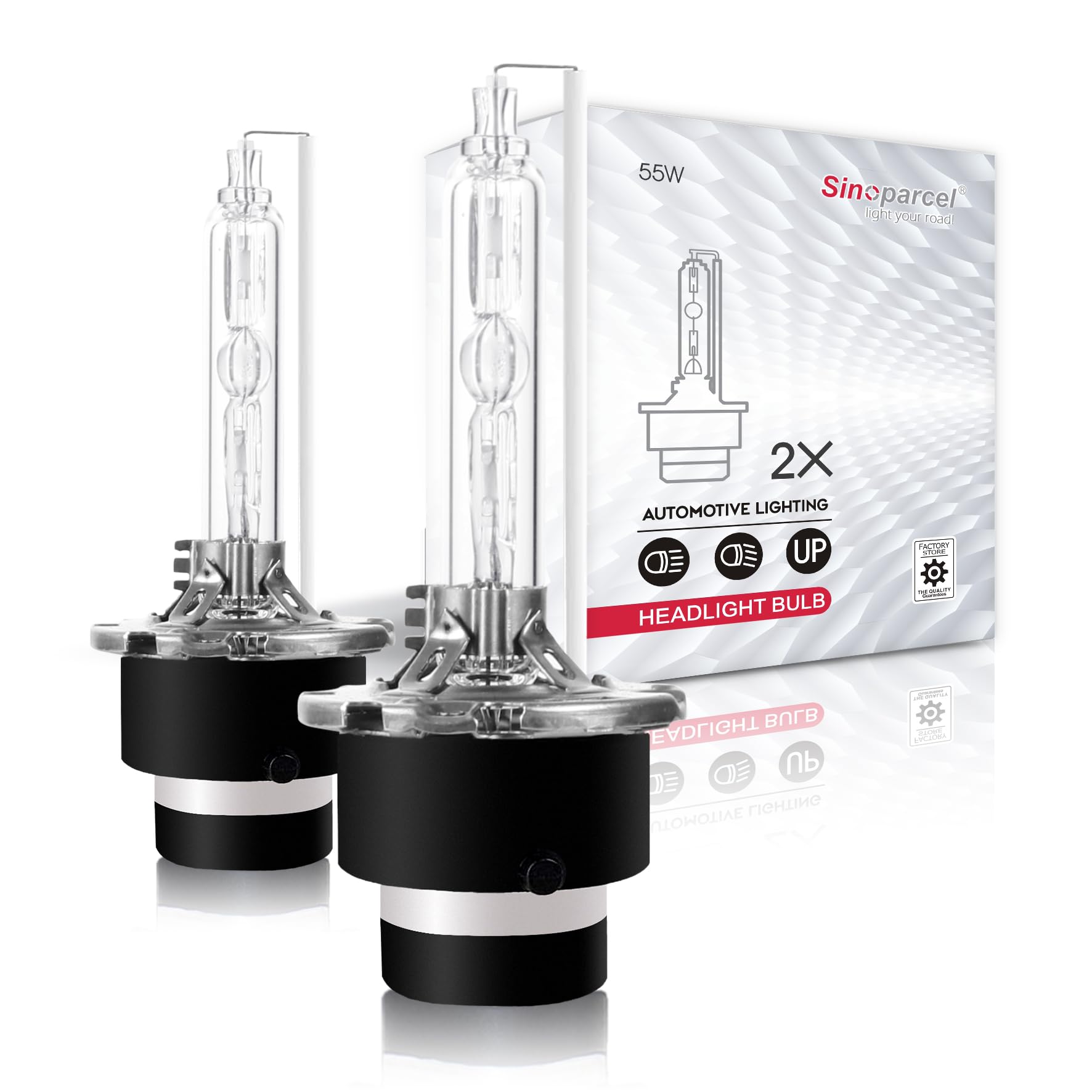 Sinoparcel D2S HID Headlight Bulb 6000K Cool White 2PCS