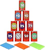 Vista 2 de JOYIN Juego de 13 piezas de puf para fiesta de carnaval, lata resistente de derribo, fiesta de Pascua de cumpleaños, familia, los mejores juegos al