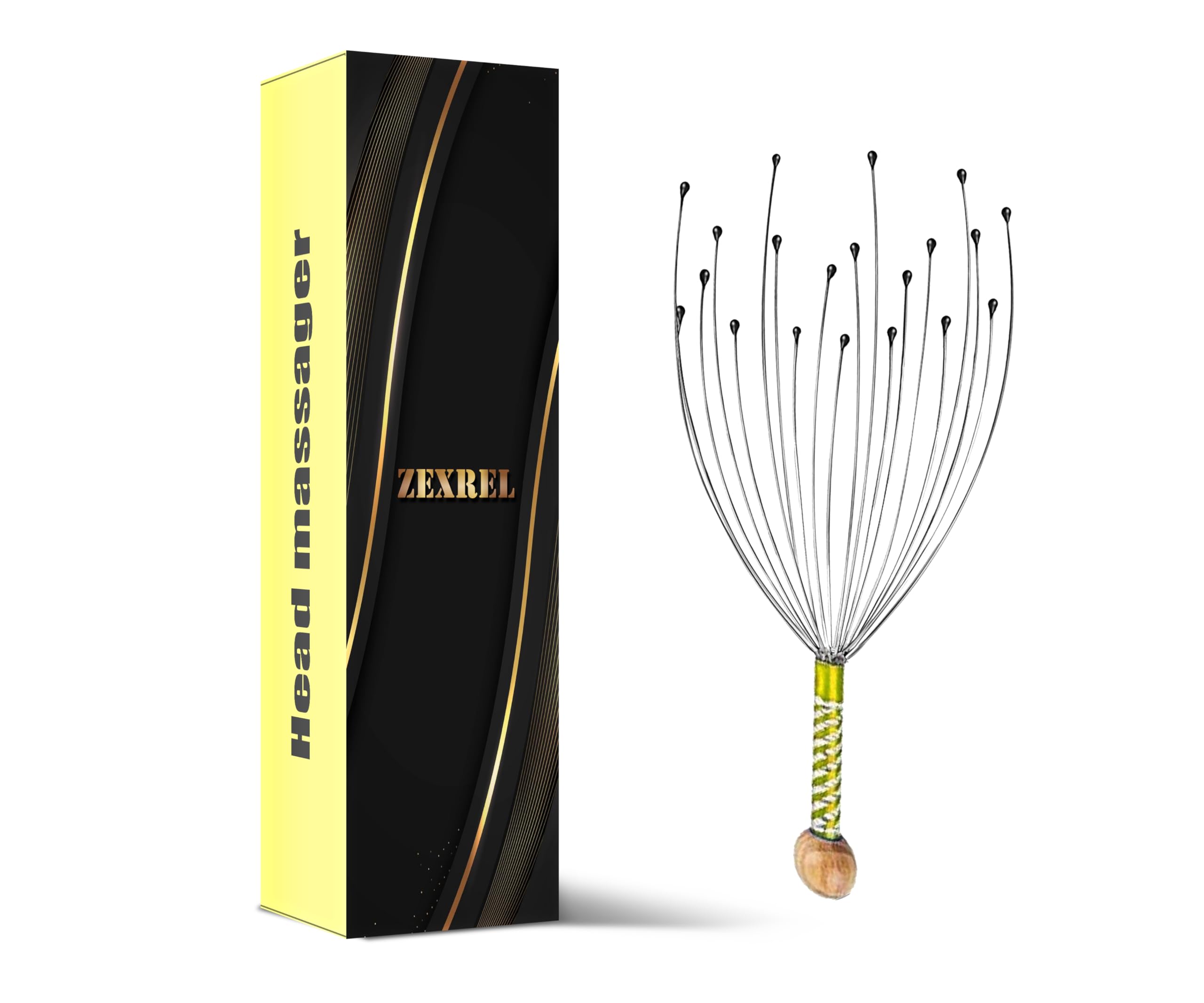 ZEXREL ® Hair Scalp Manual Massager Head massager Scalp Scratcher 12 Finger Body Relaxing Hair Massage Soft Silicone Bristles for Anti Dandruff- (Shampo_._) (Masssager) (B0CK56FY5N) Amazon Price History, Amazon Price Tracker