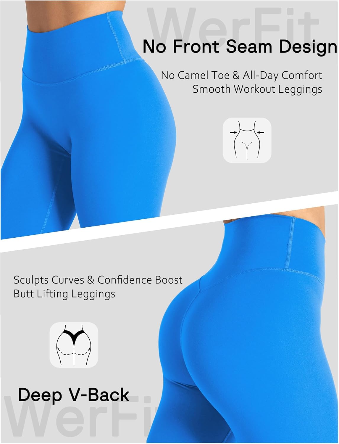 Unthewe Naked-Feel No Front Seam Leggings for Women - High Waisted Buttery Soft Workout Yoga Pants 25" - Image 4