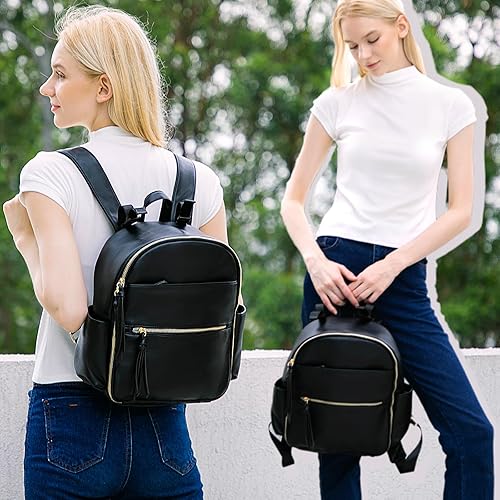 Miniatura 8 de Mominside - Mini bolsa de pañales pequeña con 11 bolsillos bolsa de viaje de cuero para bebés niñas y niños organizadores de bolsas de pañales 2