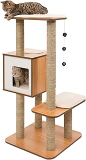 Vesper Cat Furniture V-High Base, Walnut Brown product image