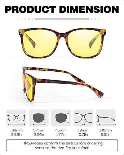Miniatura 5 de SIPHEW Lentes de conducción nocturna para mujeres y hombres, lentes polarizados de visión nocturna antirreflejos, lentes tintados amarillos para la