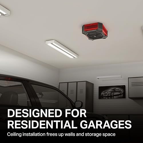 Miniatura 2 de Stelpro SPIDER - Calentador de techo de garaje, 13 34 pulgadas x 13 34 pulgadas, 240 voltios, ahorro de energía, compatible con termostatos