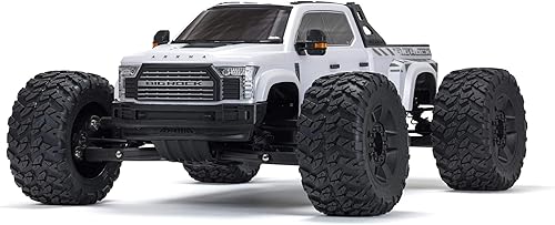 ARRMA Camión RC Big Rock 6S 4WD BLX 17 Monster Truck RTR (batería y cargador no incluidos) blanco, ARA7612T3