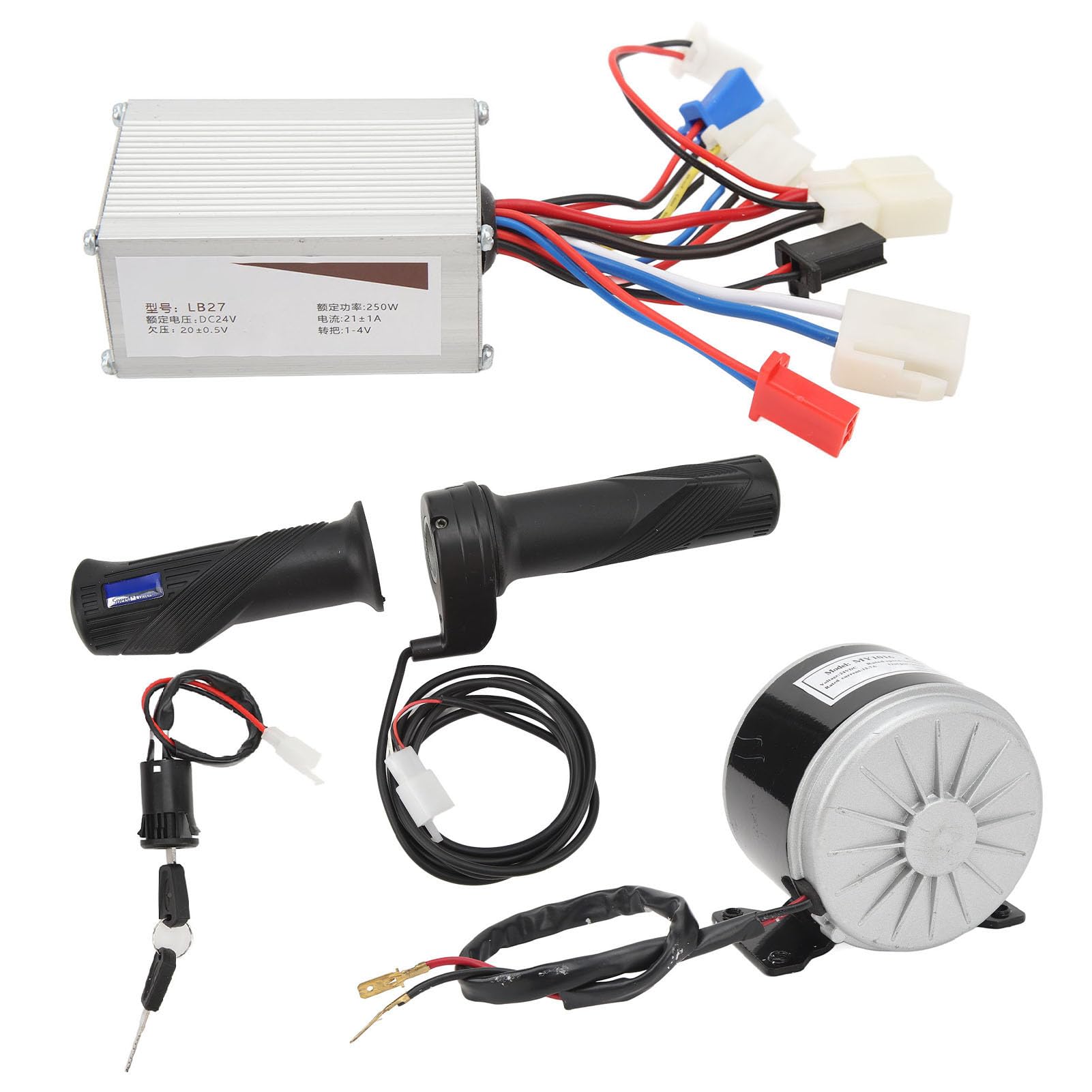 Manopole Acceleratore e Kit Controller Motore 24V 250W per Appassionati di Bici Elettriche e Scooter Fai da Te