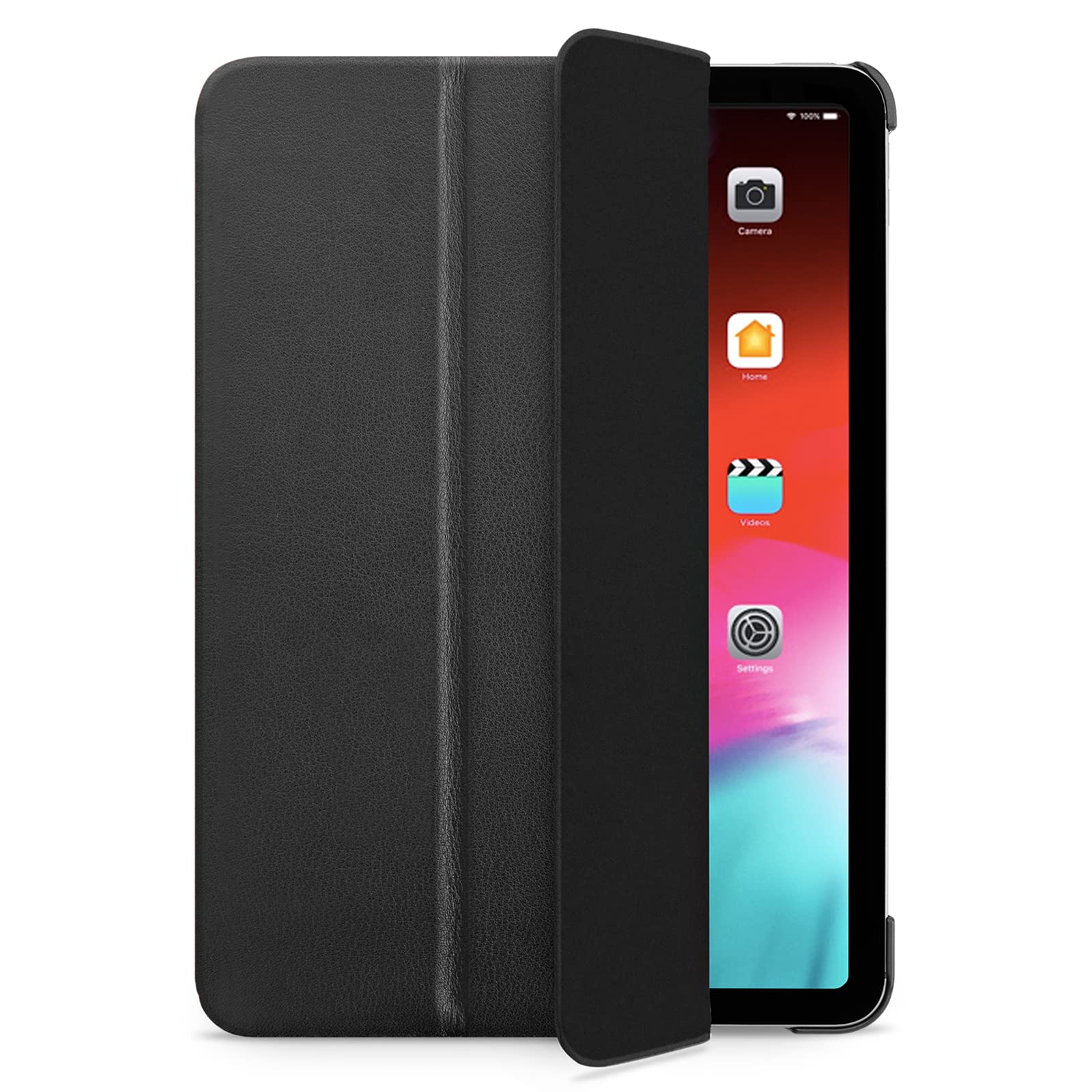 WIIUKA Etui do iPada Pro 11" (2023-2018), skóra niemiecka, etui skórzane, bardzo cienkie, Premium Smart Cover Case, czarne