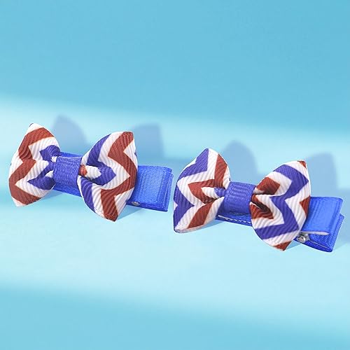 Miniatura 6 de 60 piezas de lazos para el pelo de bebé niña de 4,06 cm mini pequeños totalmente forrados para bebés y niños pequeños (30 pares)