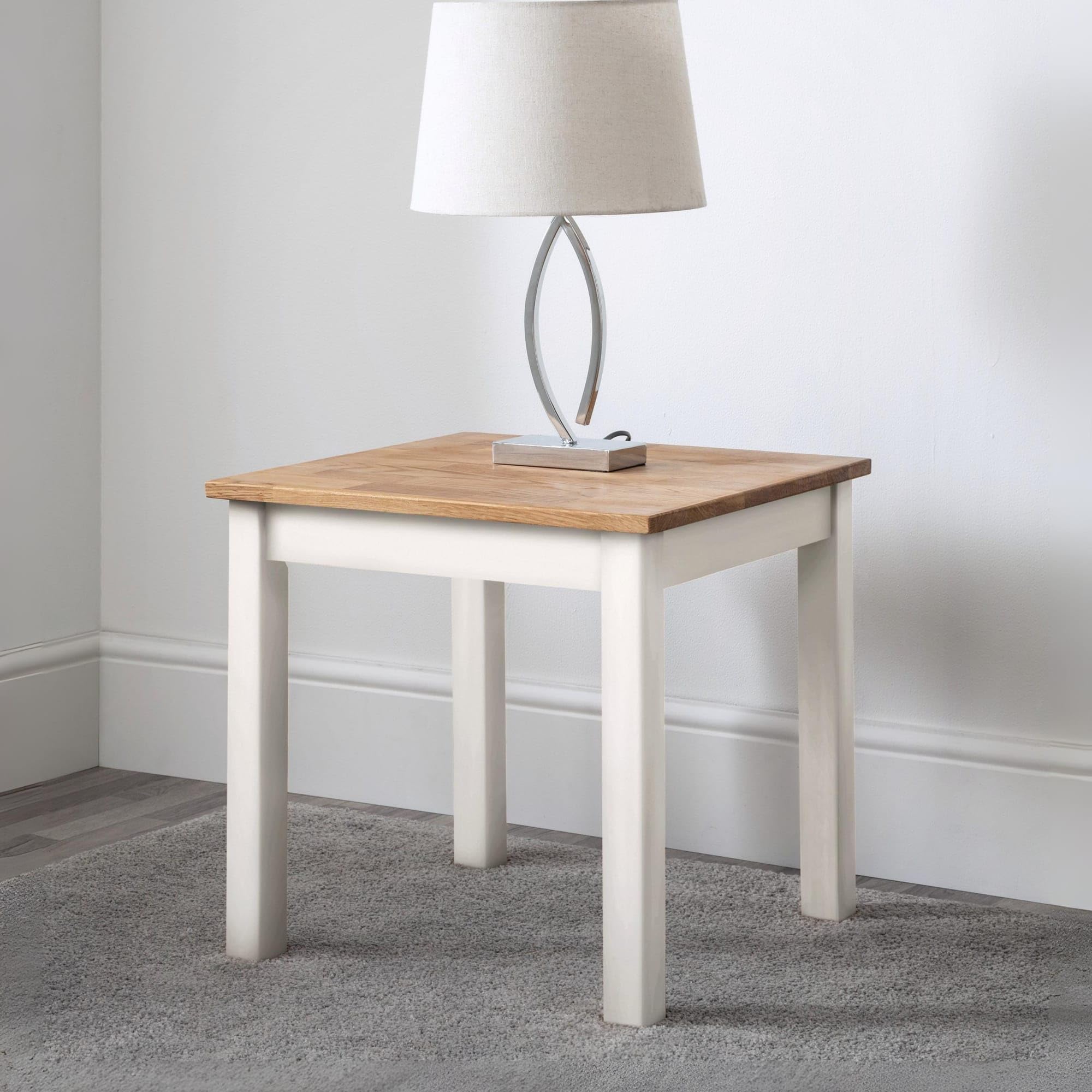 Julian Bowen - Coxmoor Square Side Table - Oak - Light Oak