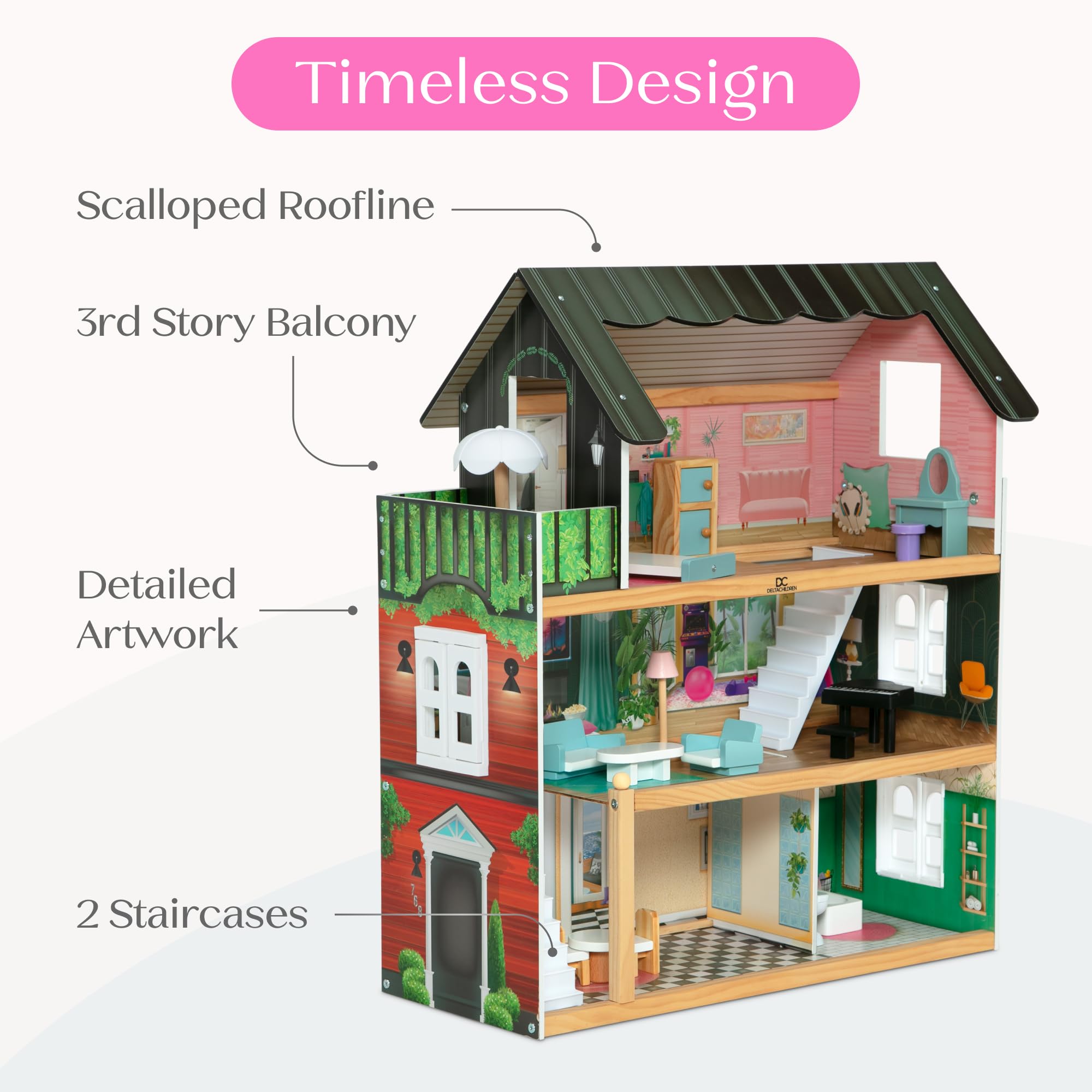 Delta Children South Beach Dollhouse - 3 Story -5 Delta Children South Beach Dollhouse - 3 Story -5