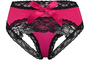 Women Sexy Anal Lace Panties Bowknot Briefs Midnight Lingerie Hipster Underwear