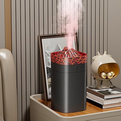 Miniatura 5 de AUNMAS Portable Small Humidifier, Mini USB Colorful Personal Desktop Essential Oil Diffuser for Car Office Room Bedroom (Black)