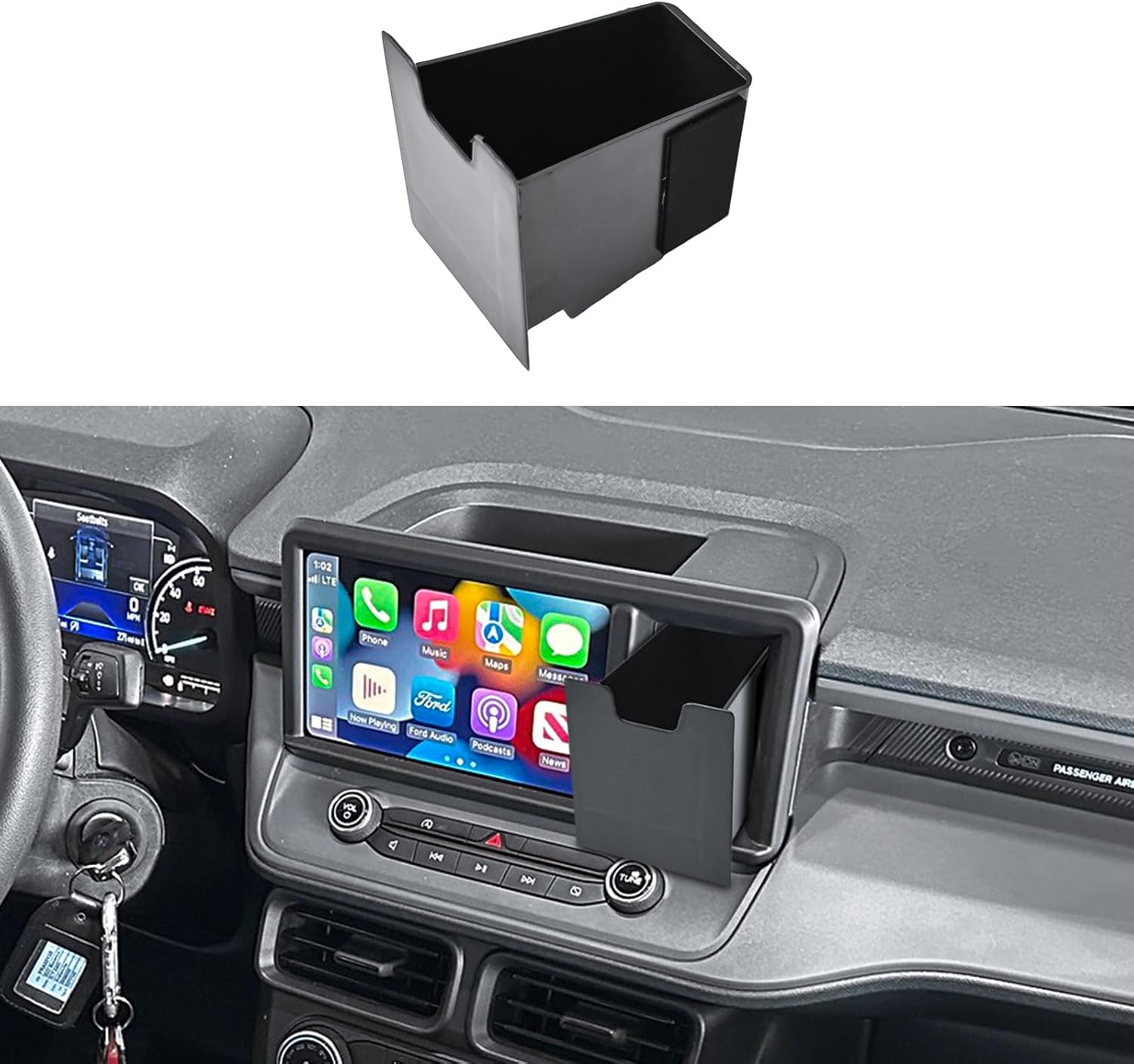 HGWEI Console Dash Drawer Organizer for 2022-2024 Ford Maverick Accessories