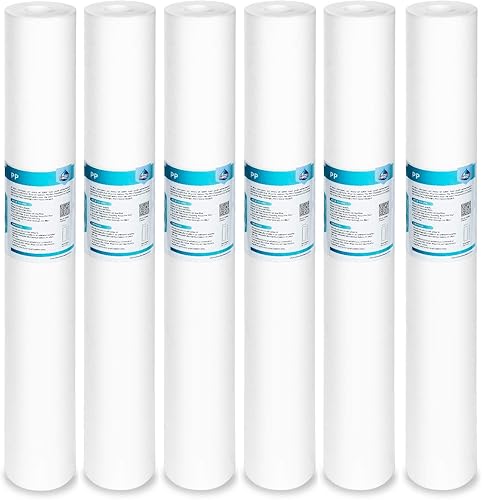 Membrane Solutions Cartucho de polipropileno de repuesto para filtro de agua de sedimentos de 5 micrones, 20 x 2.5 pulgadas para sistema de filtro